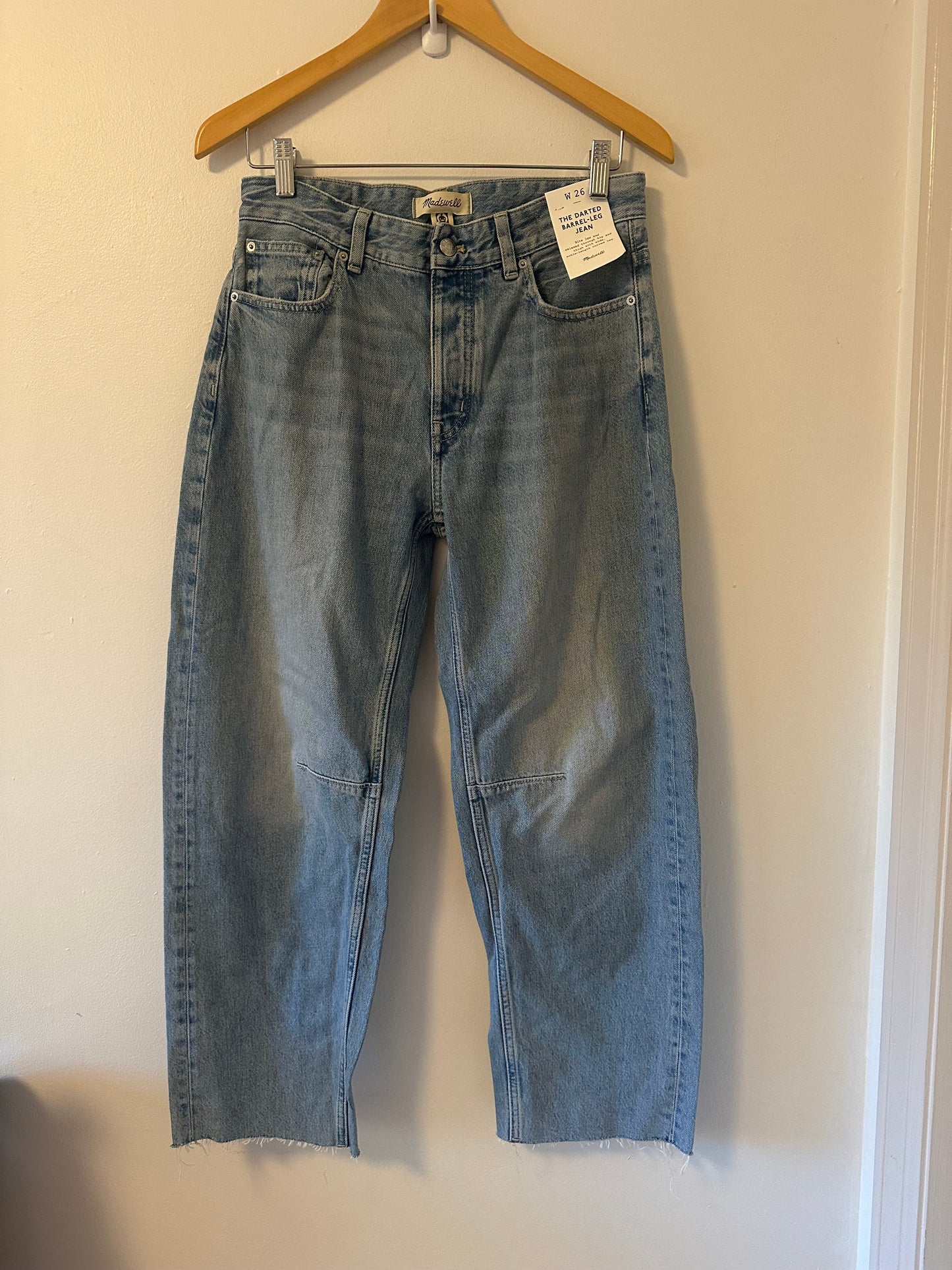 NWT Madewell The Darted Barrel Leg Jeans | Size 26