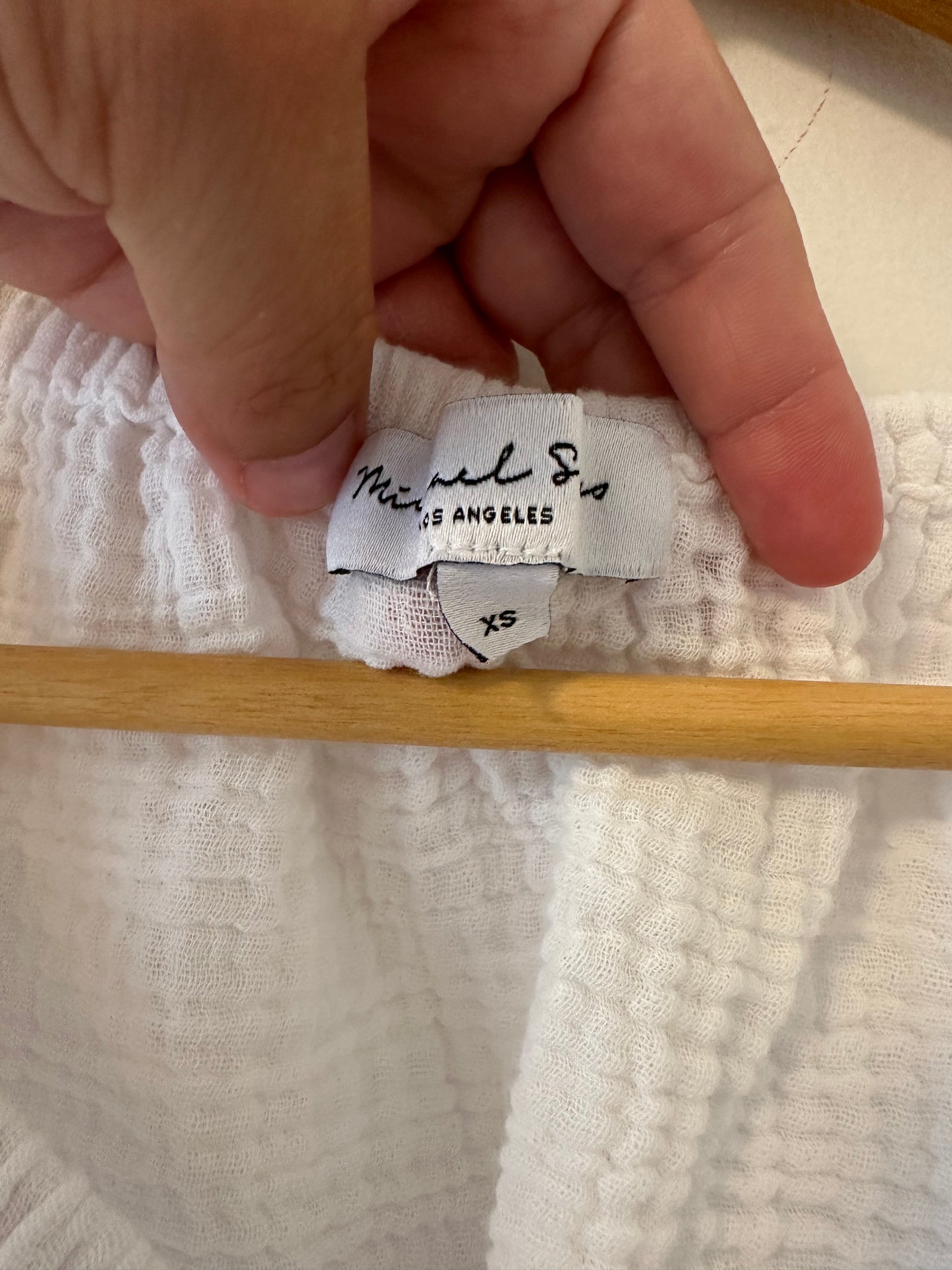 Michael Stars Isabel Convertible Gauze Top in White - Size XS