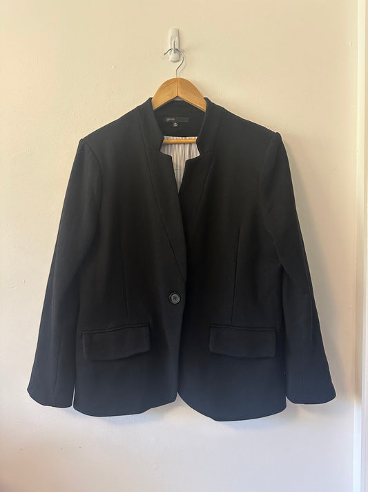 Gibson Women's Notch Collar Black Blazer | Size XL
