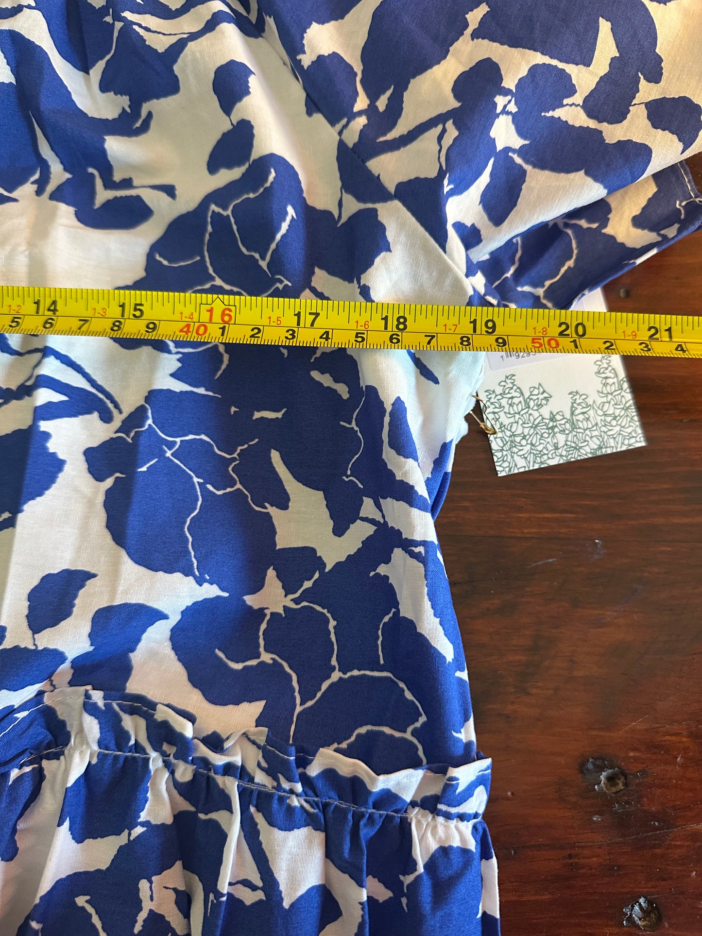 NWT Tuckernuck Hyacinth House Blue & White Floral Thea Mini Dress Size Medium