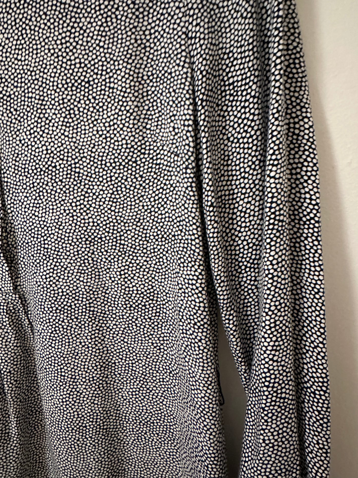 Boden Women's Blue Printed Long Sleeve Henley Mini Dress | Size 2