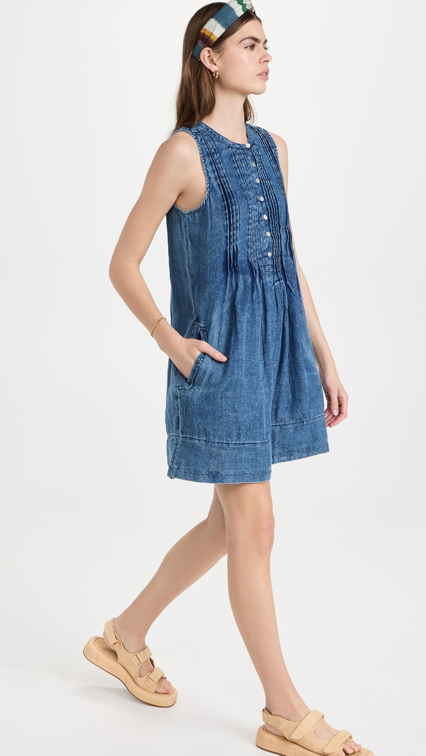 Faherty Isha Basketweave Dress Size Small