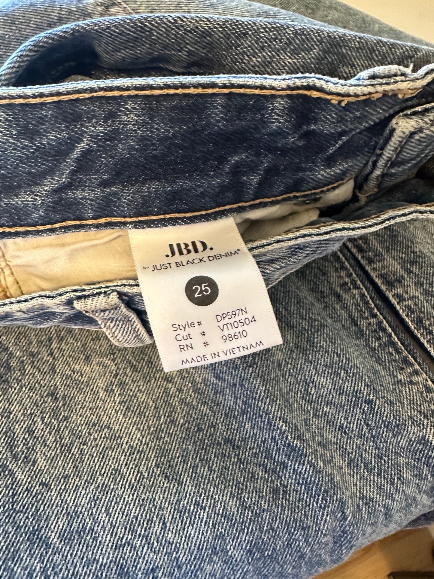 Just Black Classic Wide Leg Cotton 90s Style Denim Jeans | Size 25