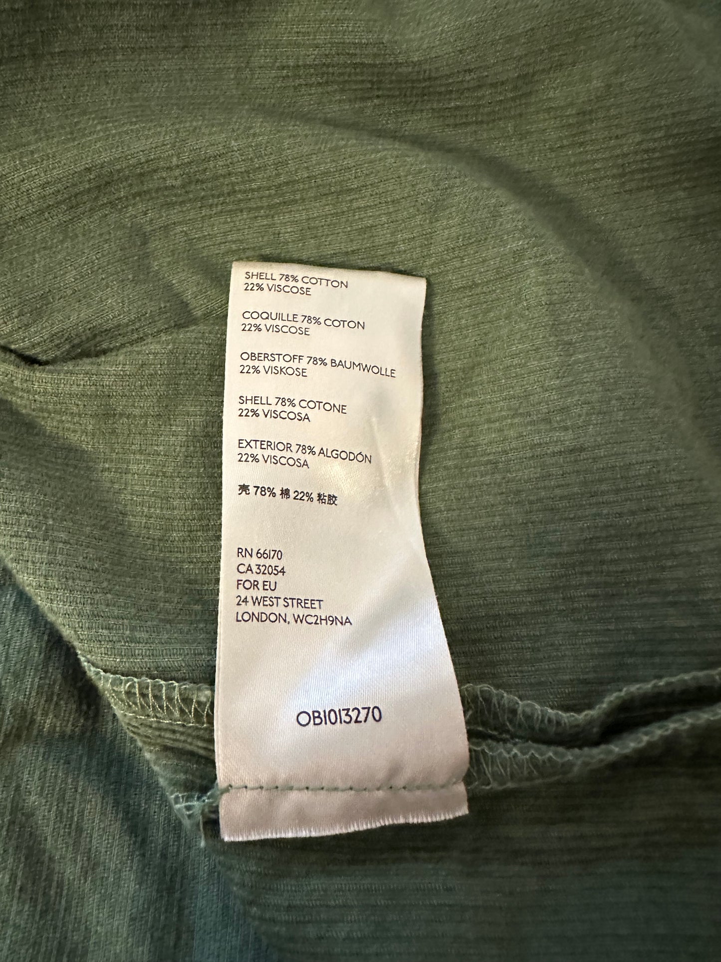 Maeve Anthropologie Maria Corduroy Olive Green Babydoll Blouse | Size XSP