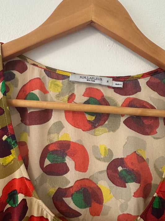 M.M. LaFleur New York Poppy Floral Tank Top - Size Medium