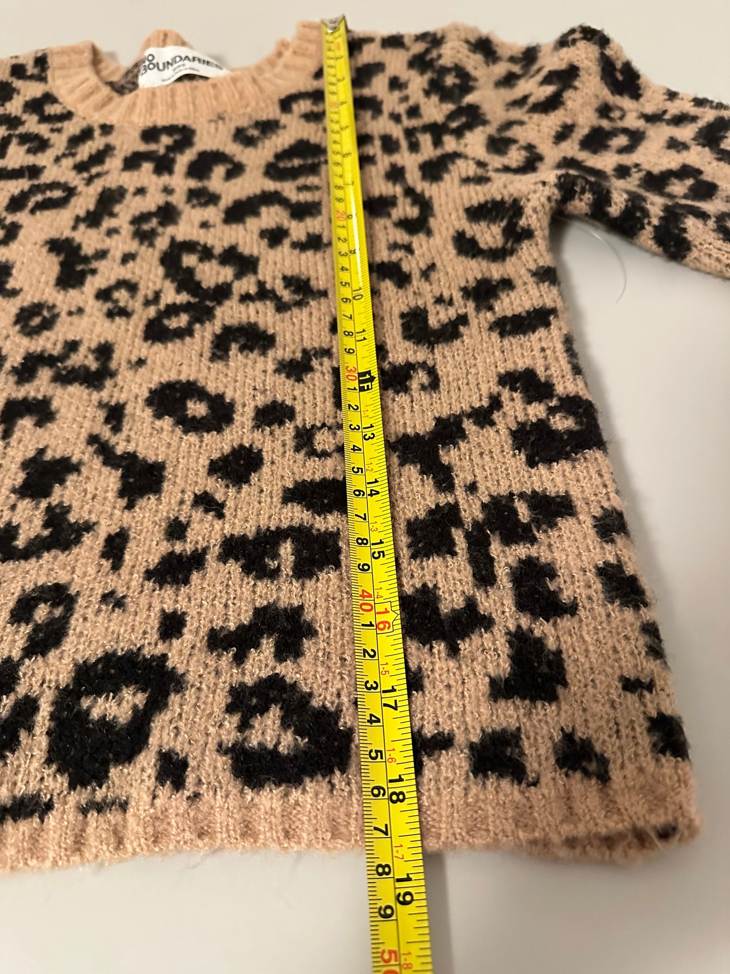 No Boundaries Leopard Print Sweater | Size XS