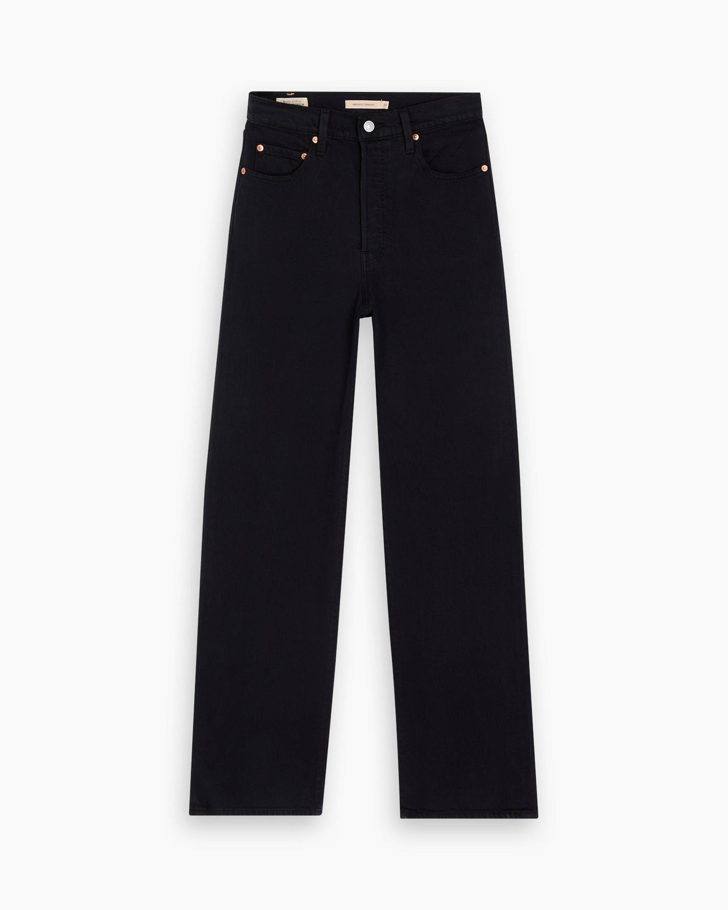 Levi's Ribcage Straight Ankle Black Denim Jeans - Size 27