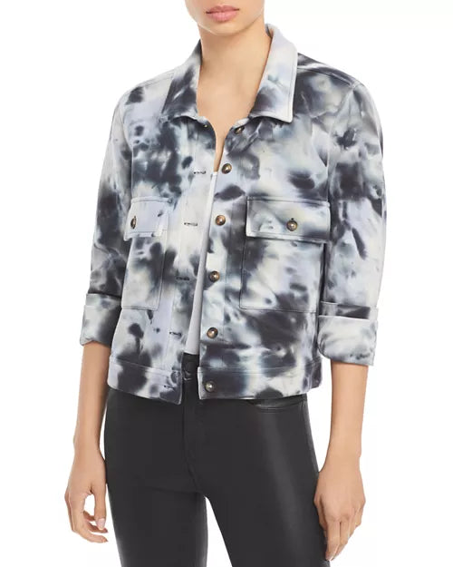 Rails Steffi Tie-Dye Jacket with Flap Pockets in Navy Charcoal | Size Large