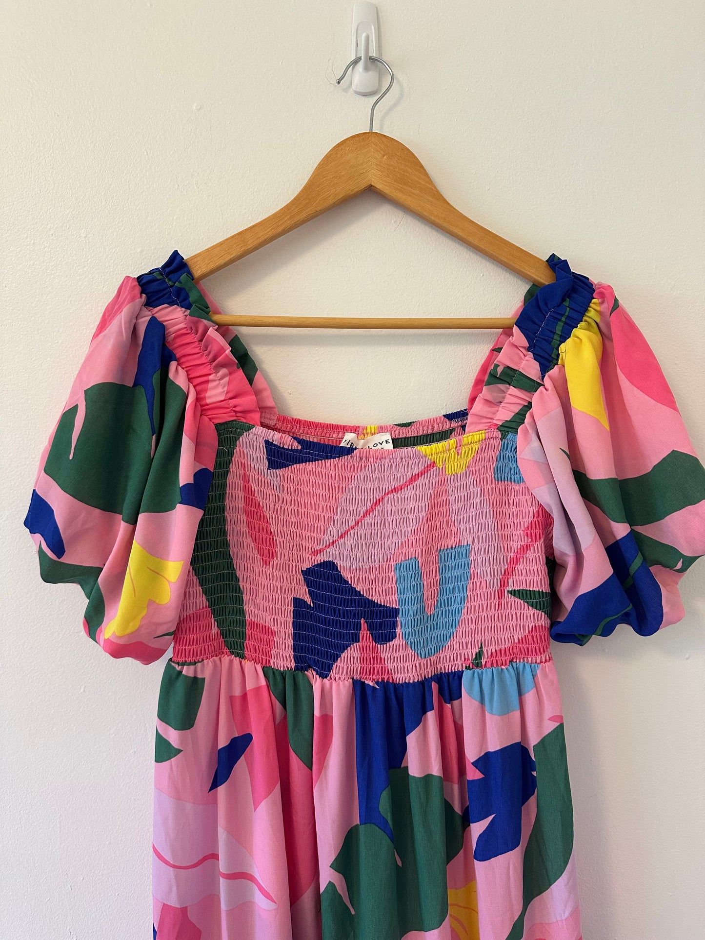 First Love Colorful Floral Maxi Dress - Size Large