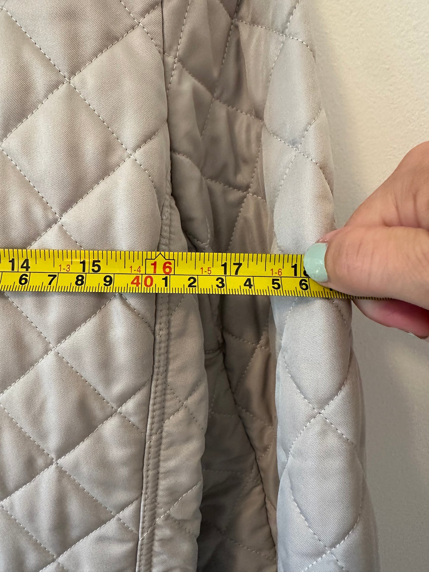 Burberry Brit Classic Quilted Beige Jacket - Size Medium