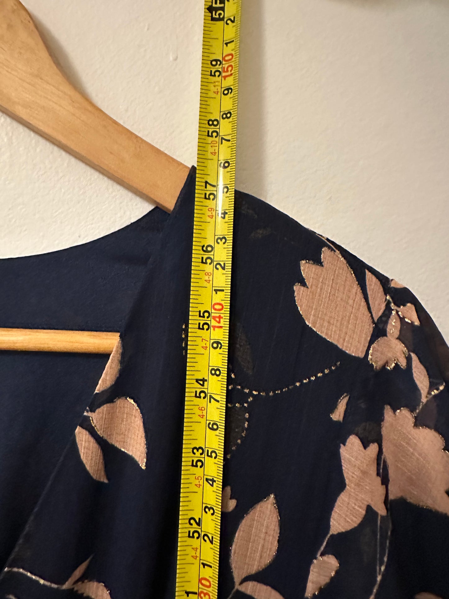 NWT Baltic Born Lynlee Metallic Maxi Dress in Navy | Size Large