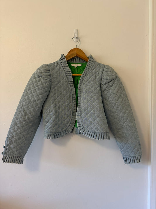 Love The Label Adrienne Quilted Open-Front Cropped Jacket | Size Medium