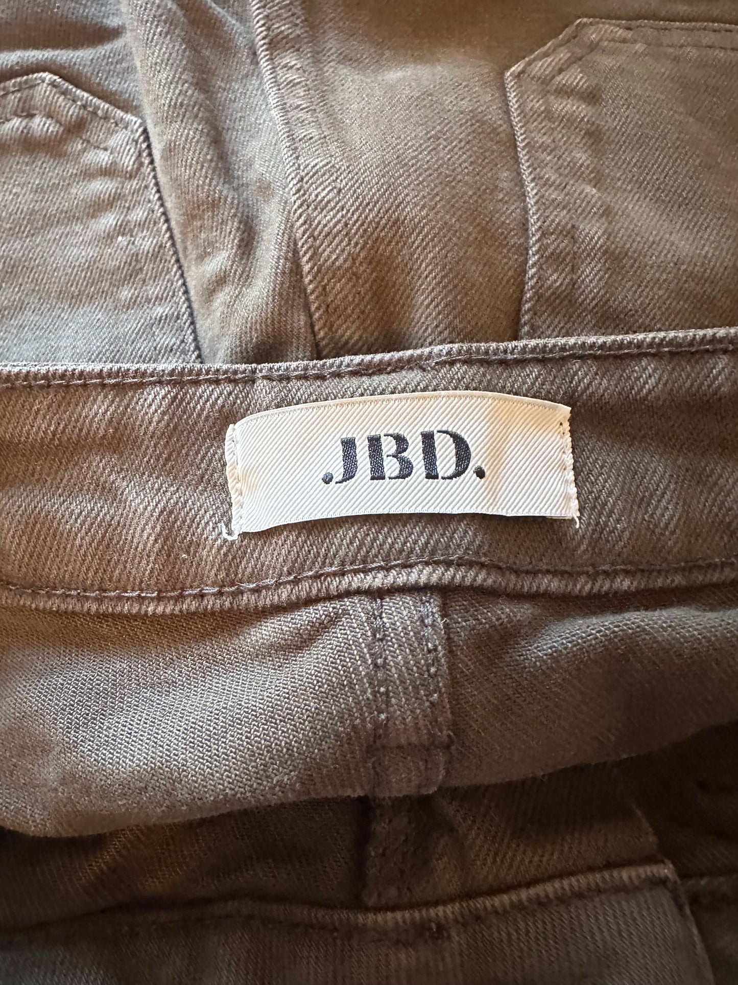 Just Black Brown Denim Patch Pocket Wide Leg Jeans | Size 27