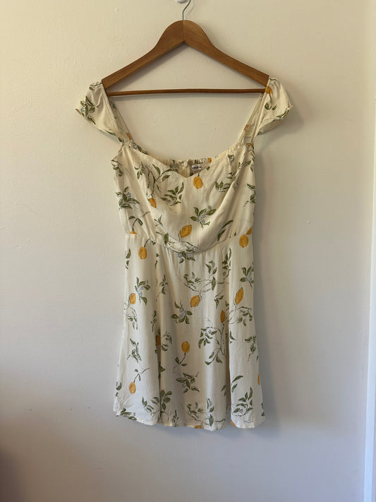 Reformation Tanis Mini Dress in Citron | Size 4