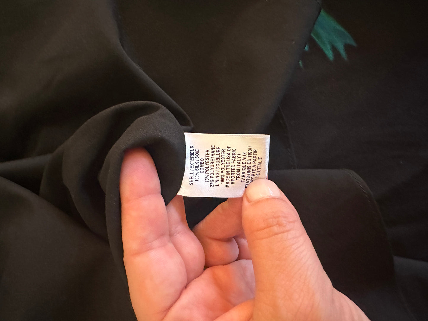 NWT Milly Silk Black Dress with Colorful Parrot Print Size 4