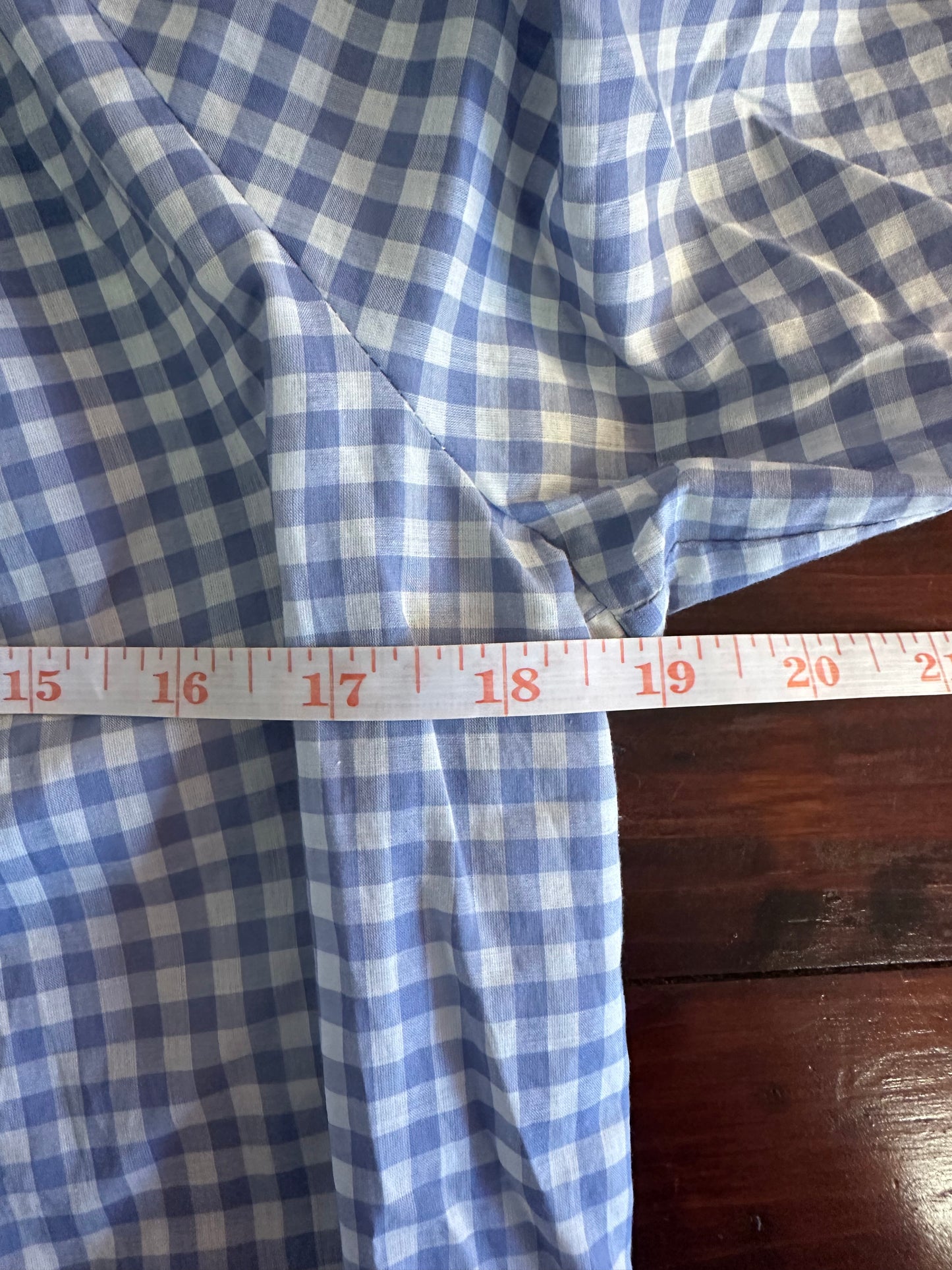 Rails Mariah Gingham Smocked Cotton Blouse in Carolina Gingham Size XS