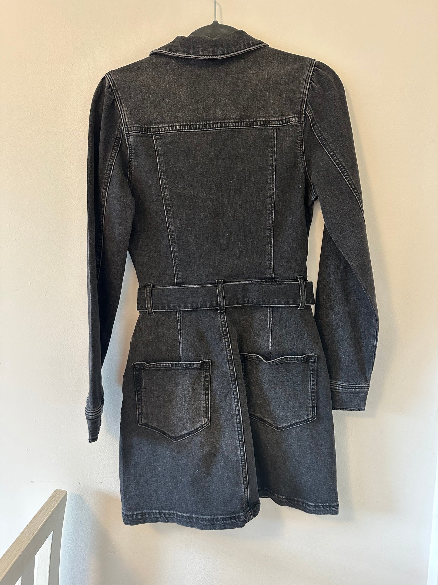 NWT Paige Mayslie Tie Front Long Sleeve Denim Shirtdress - Size 2