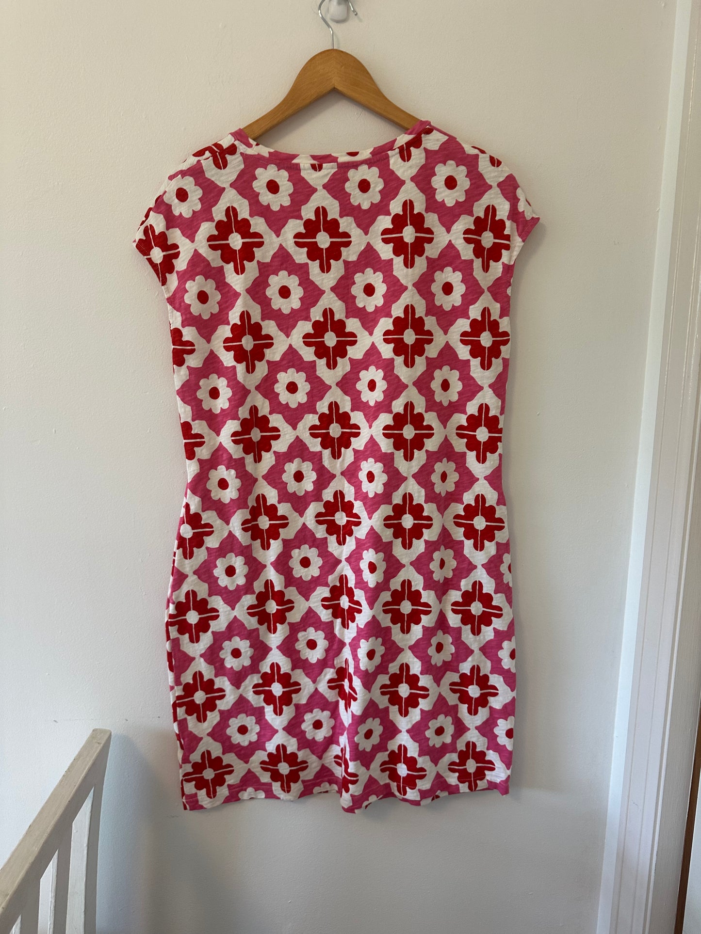 Boden Floral Patterned Pink and Red Dress - Size 10T
