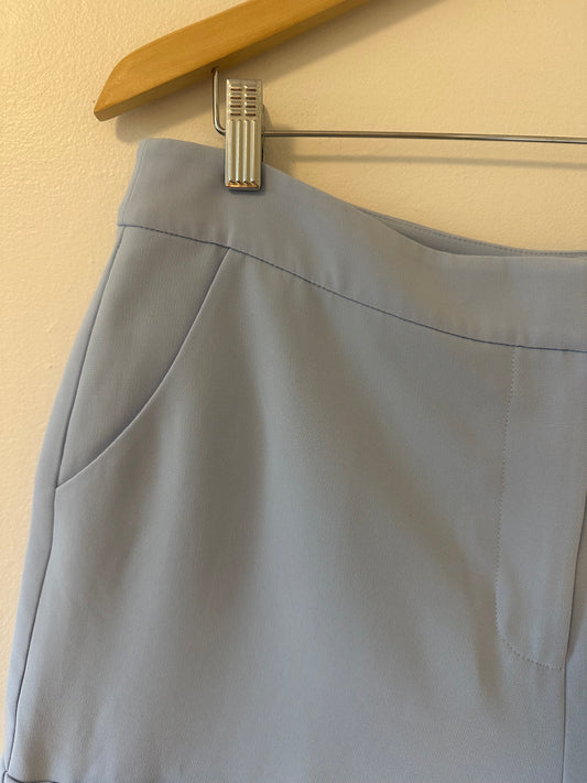 Cinq a Sept Light Blue Cuffed Women's Shorts - Size 10