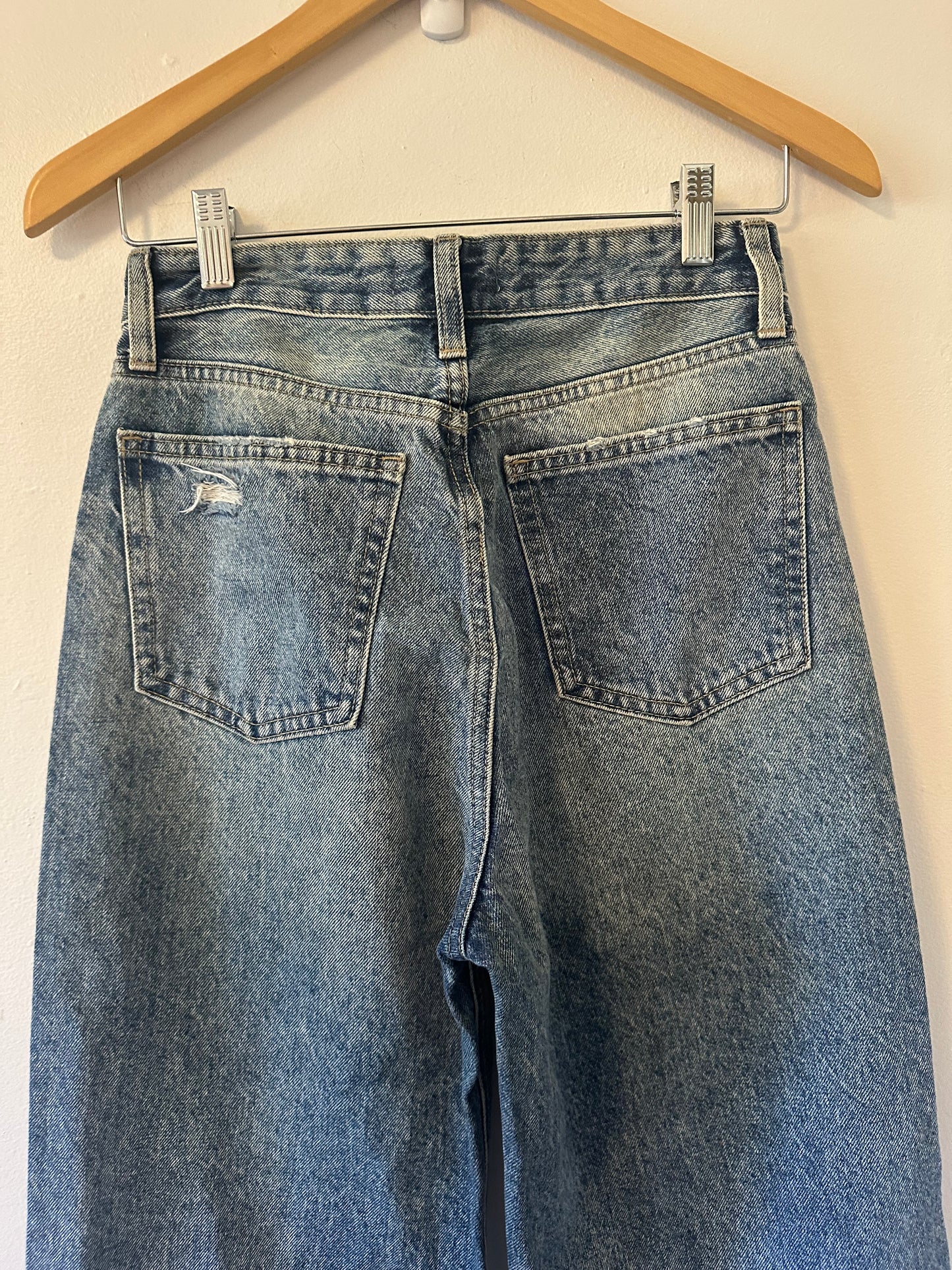 Just Black Classic Wide Leg Cotton 90s Style Denim Jeans | Size 25