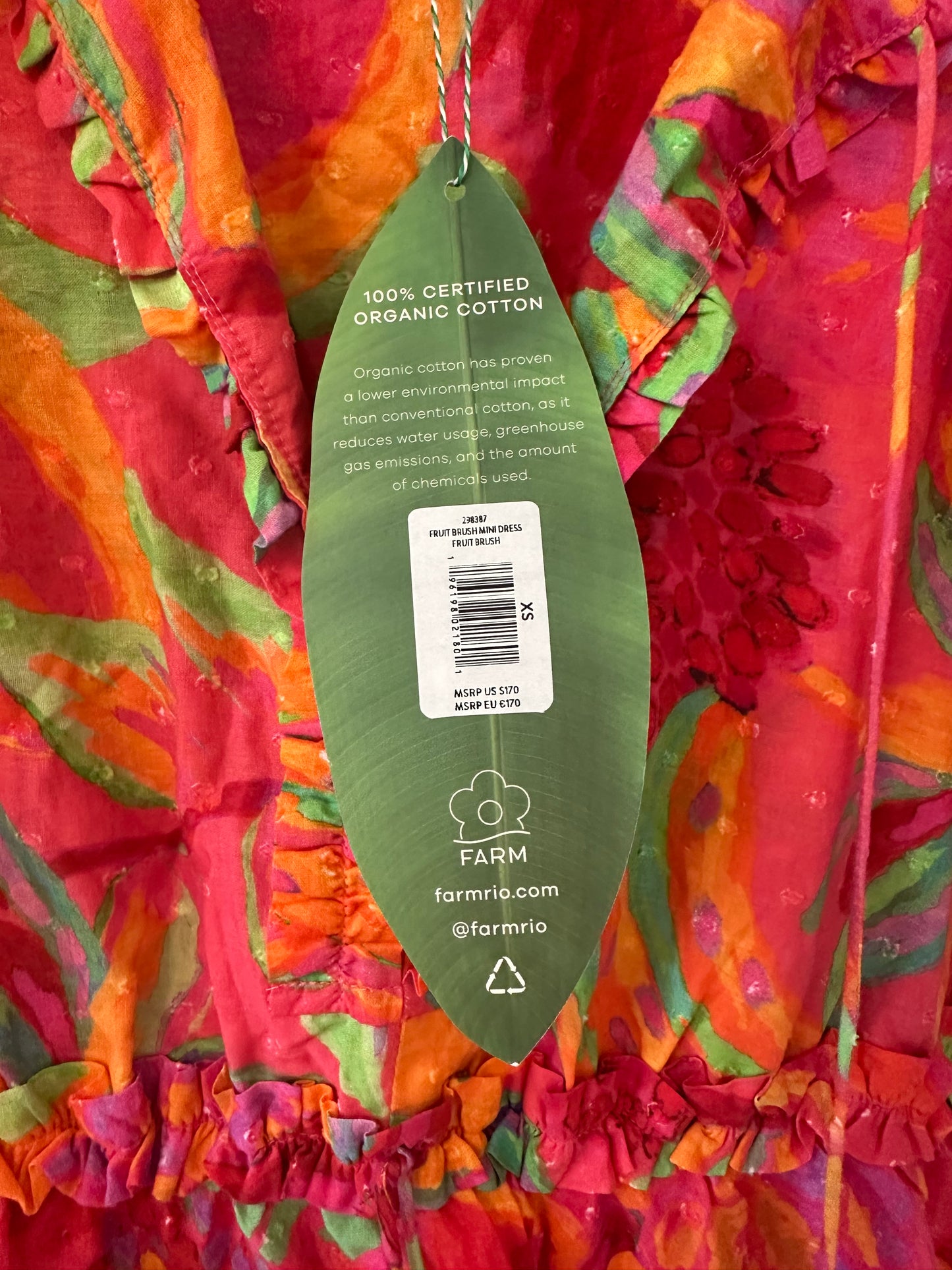 FARM Rio New Fruit Brush Mini Dress Size XS