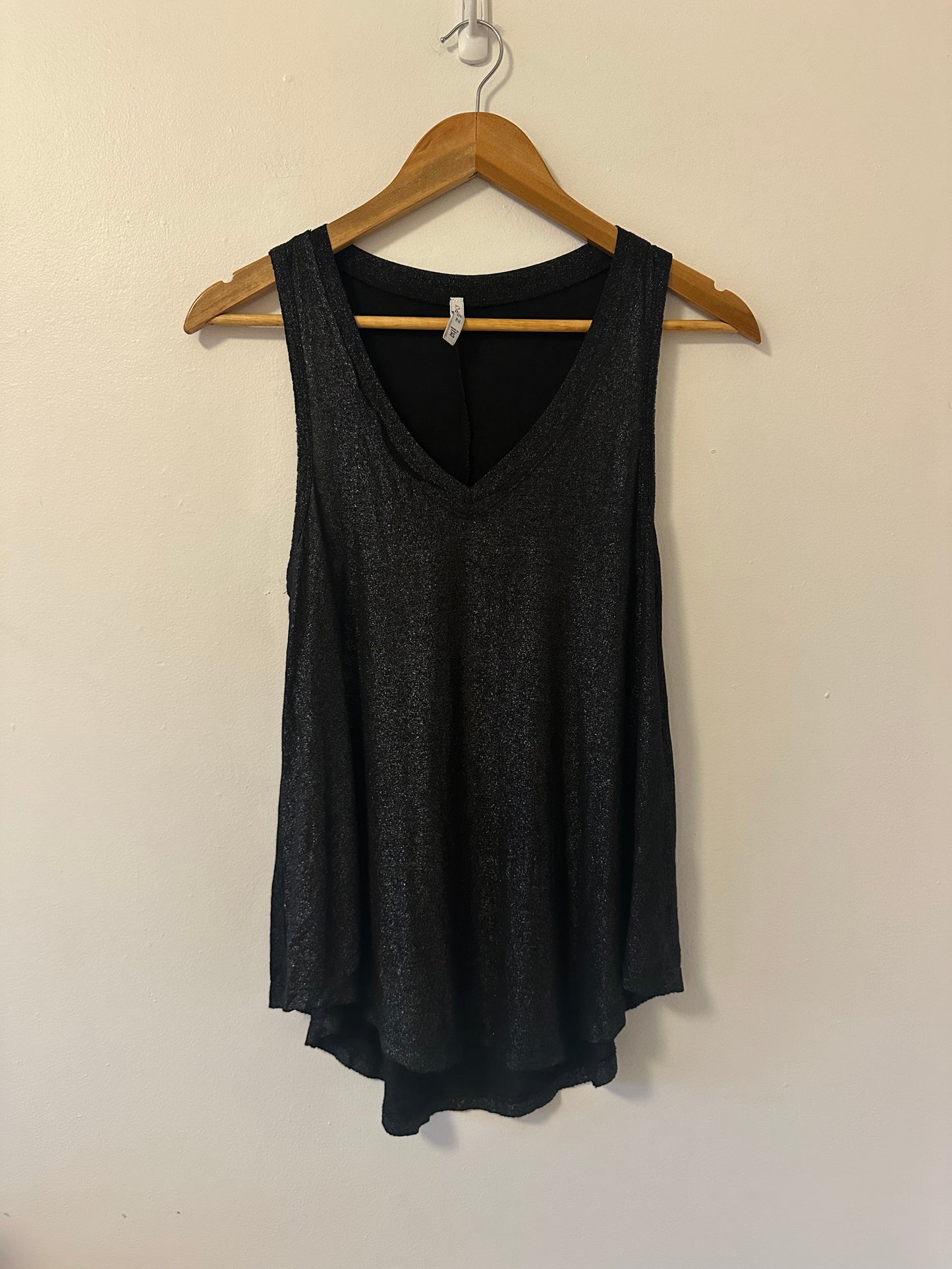 Z Supply Tank Top in Black Glitter - Size XS