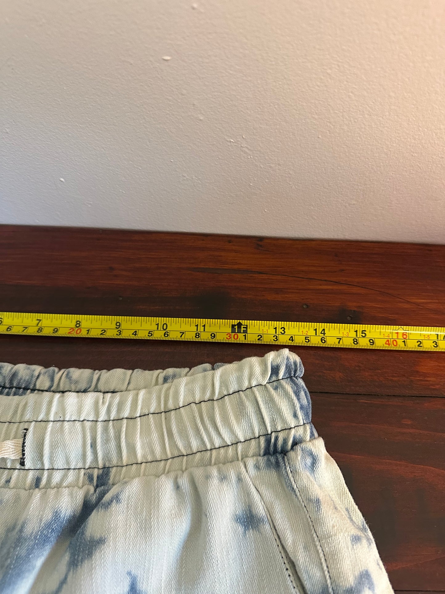 Three Bird Nest The So Comfy Wide Leg Pant in Blue Bleached Denim - Size Medium