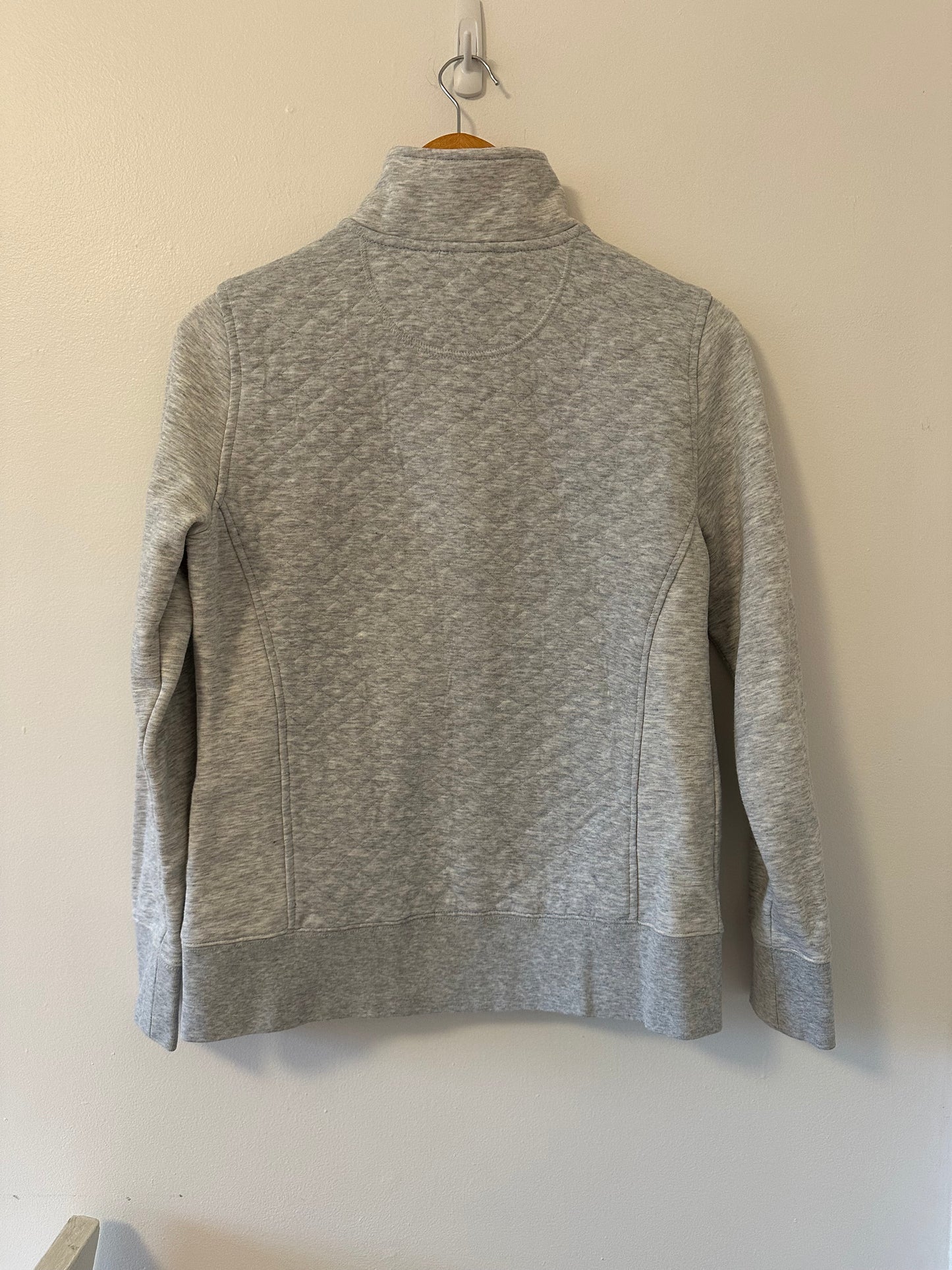 L.L. Bean Quilted Full Zip Sweatshirt in Gray - Size Small