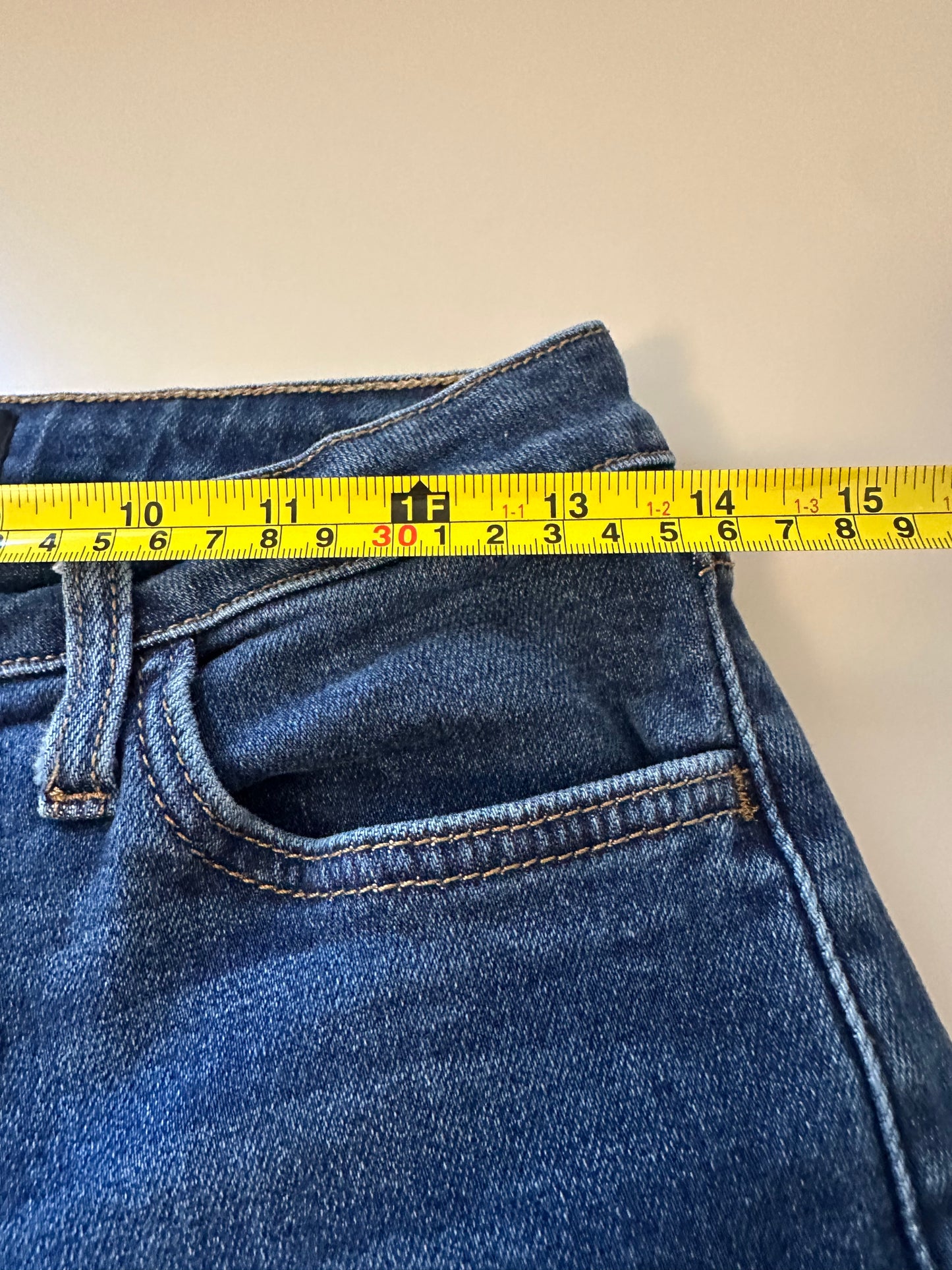 Just Black Dark Blue Wide Leg Stretch Jeans | Size 28