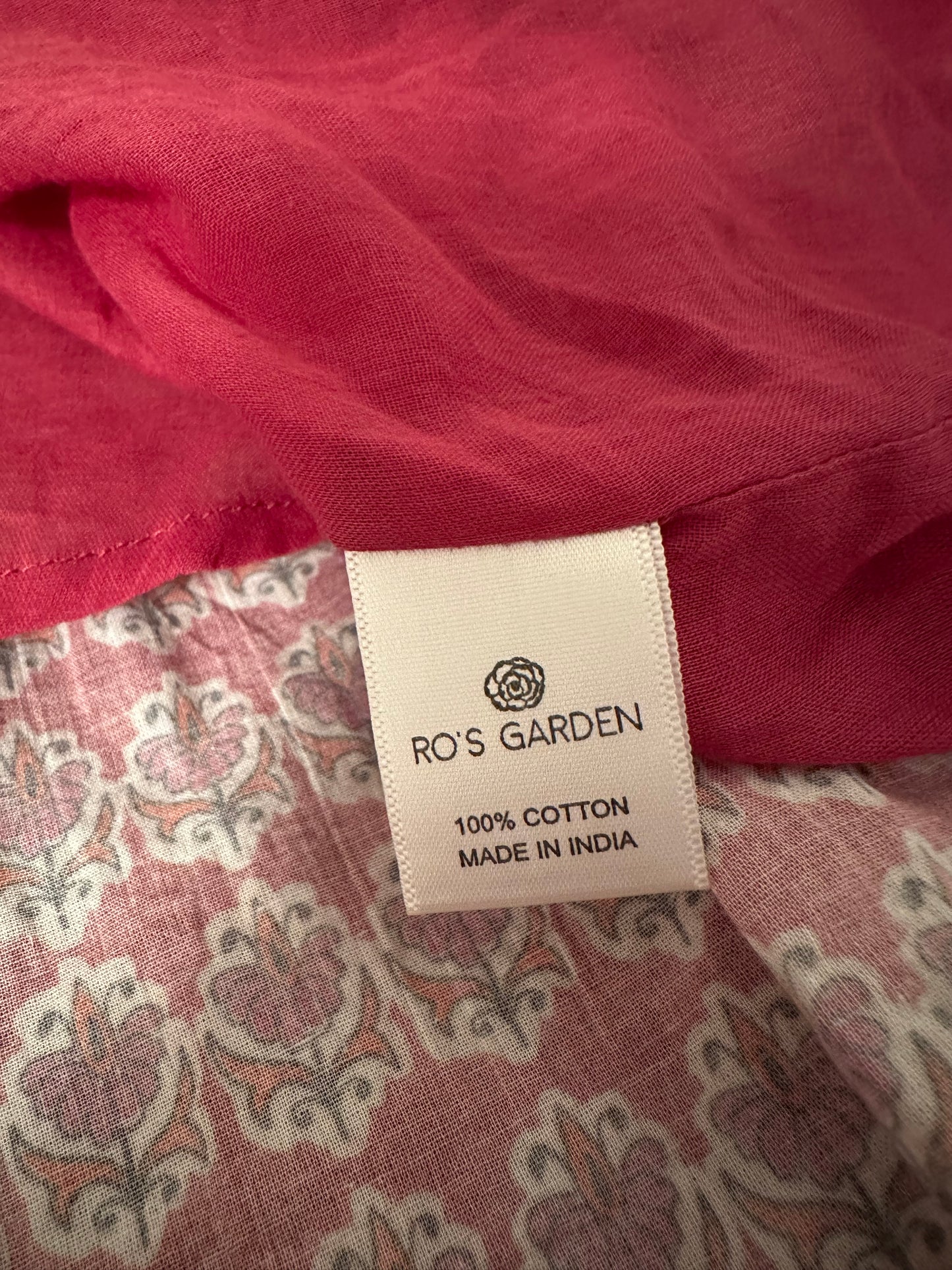 Ro’s Garden Red Long Sleeve Boho Cotton Maxi Dress | Size XL