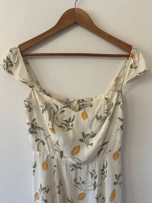 Reformation Tanis Mini Dress in Citron | Size 4