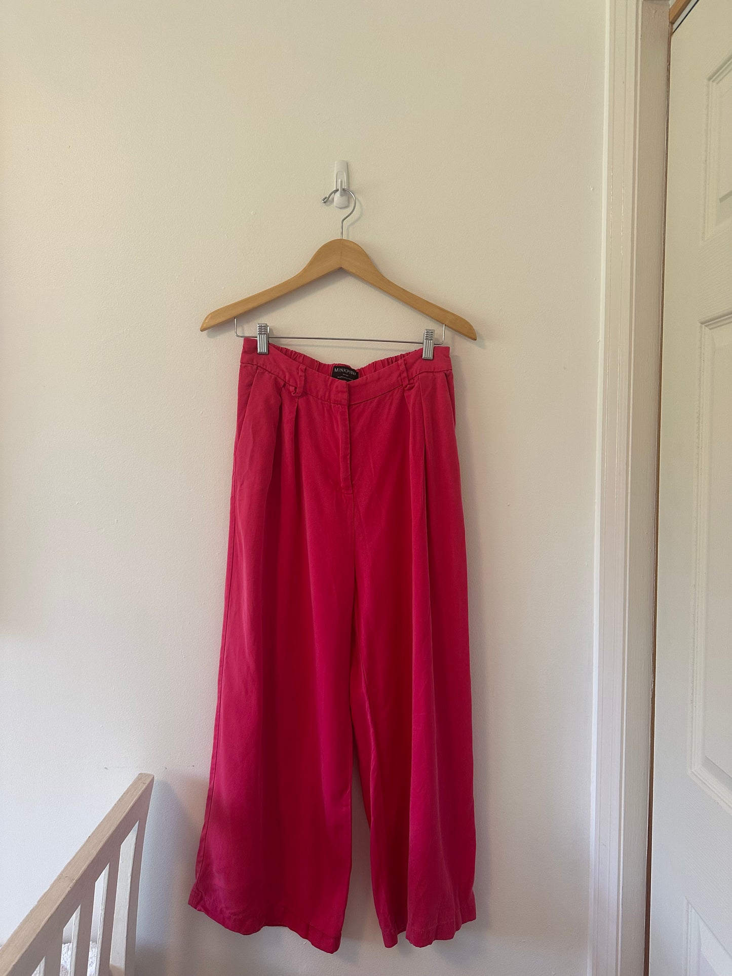 MINKPINK Fabella Wide Leg Pants in Pink- Size Medium