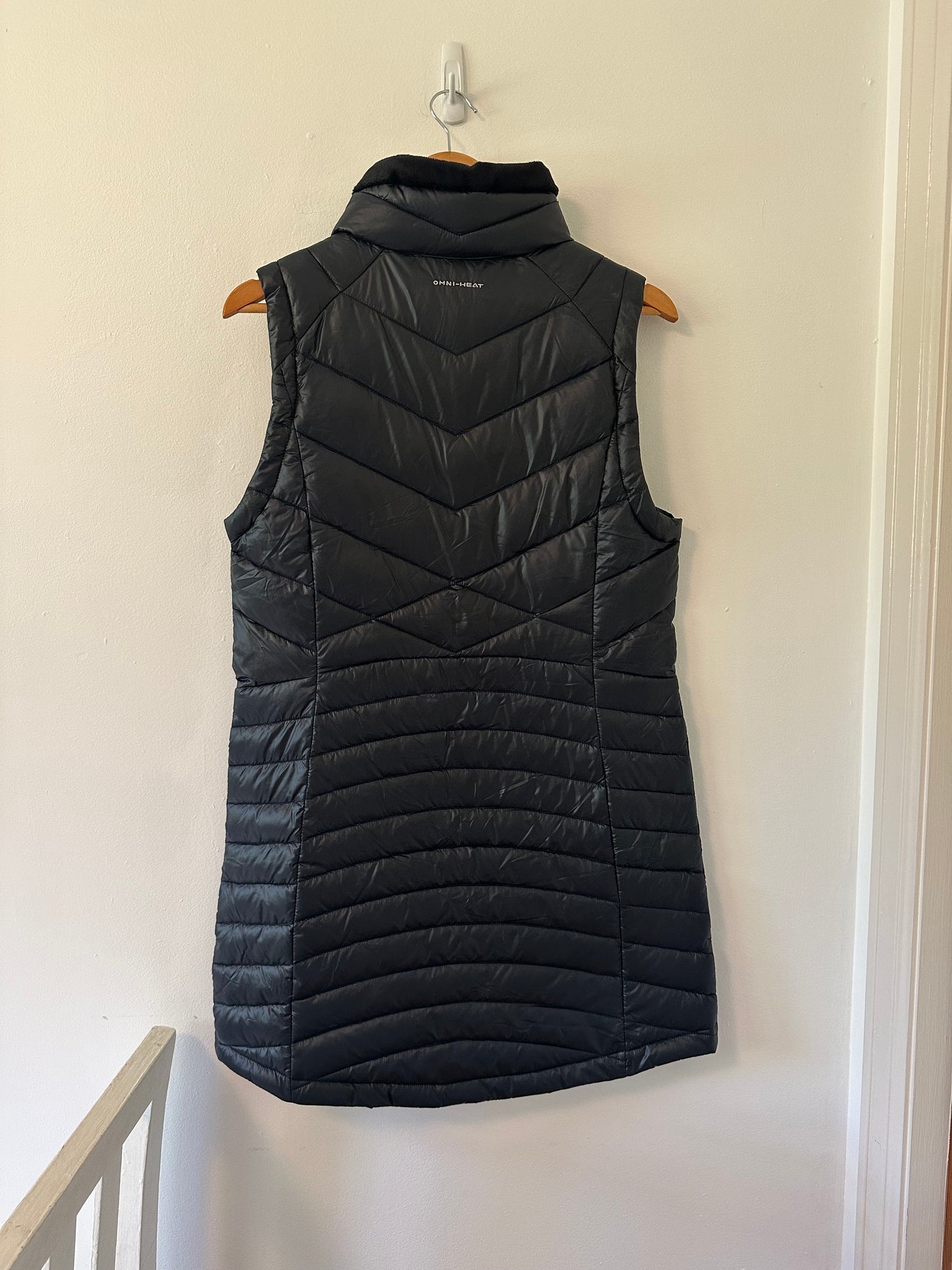 Columbia Women's Heavenly Long Black Down Vest - Size Medium