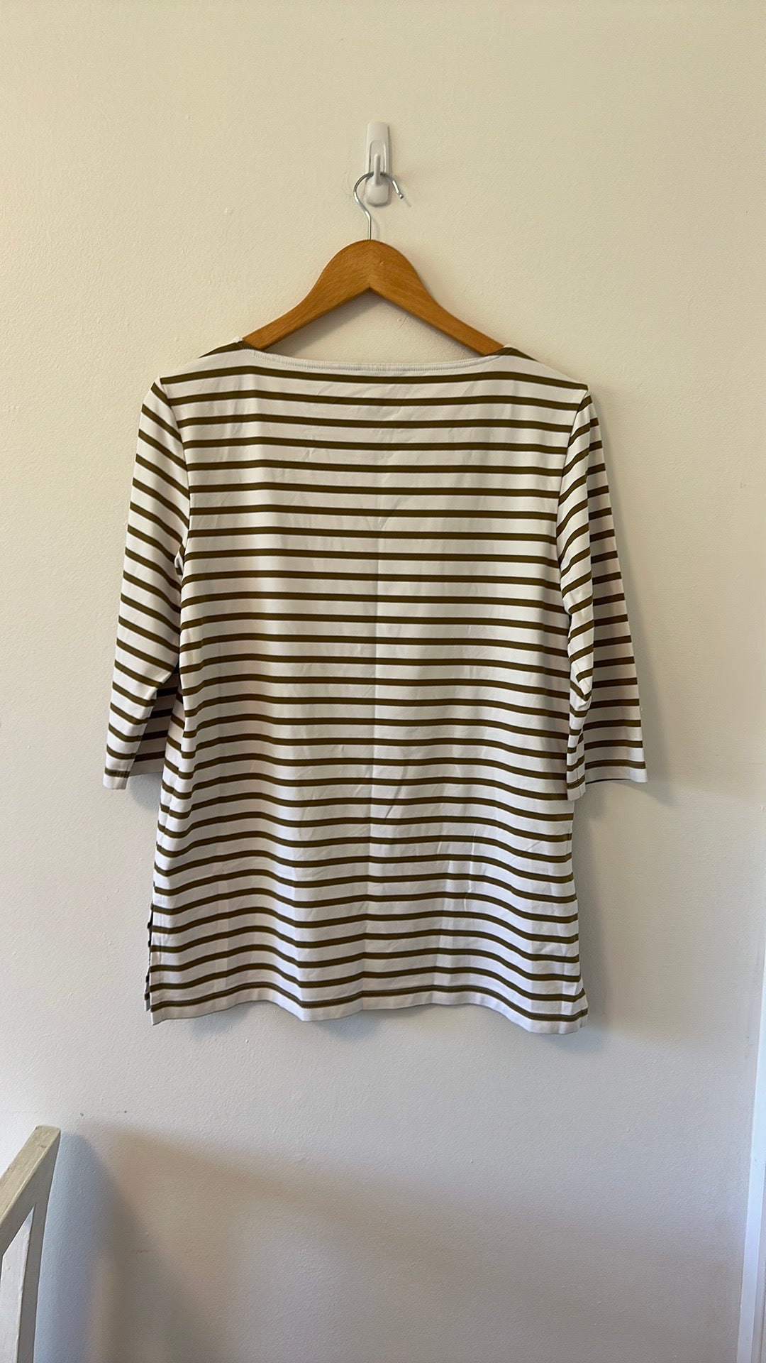 Saint James Phare Boat Neck Striped Tunic with Slits - Size 10