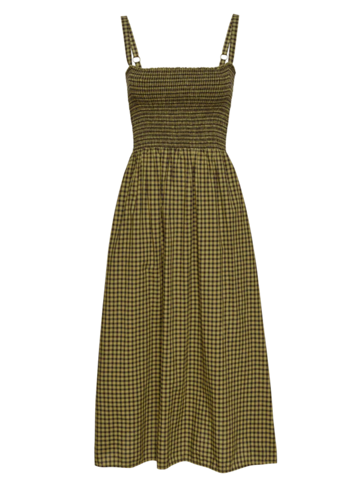 Nation LTD Embry Checkered Midi Dress in Lichen