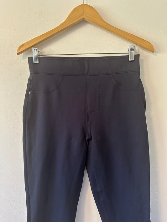 SPANX Navy Stretch Straight Leg Pants | Size Medium