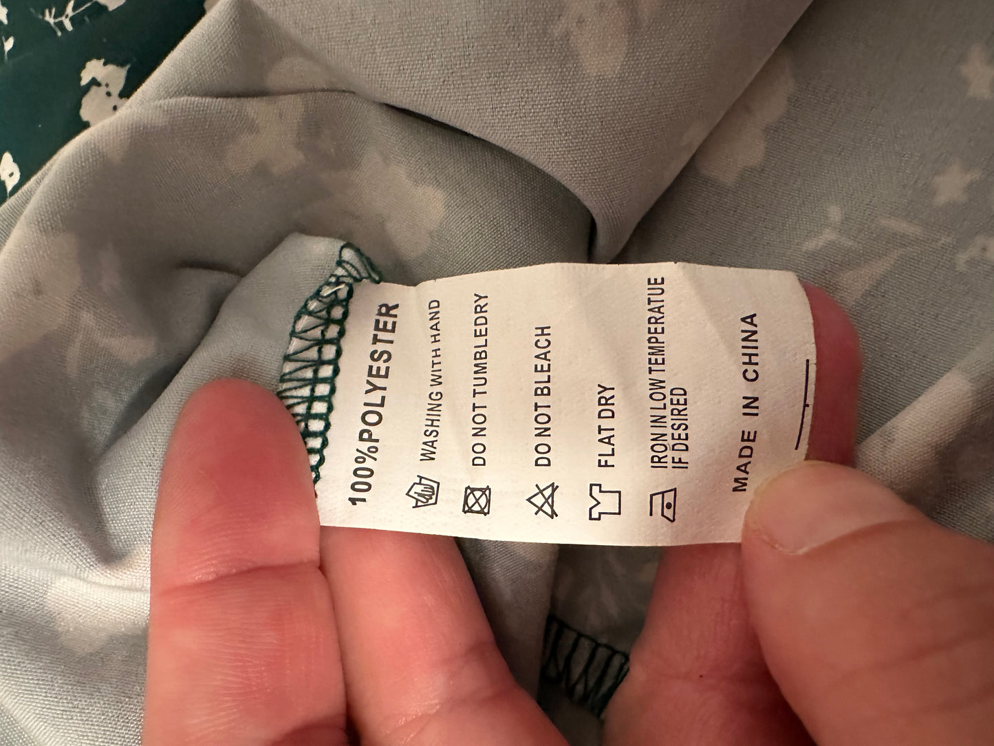 Sunday Up Smocked Green and White Floral Midi Dress | Size Large