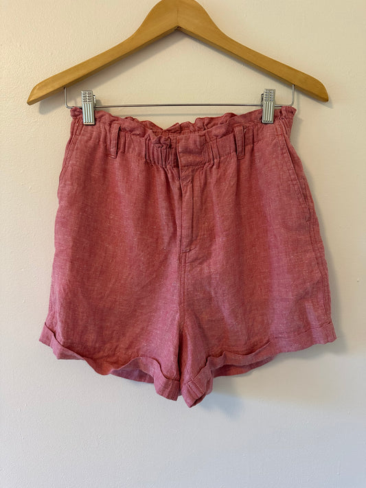 Carve Designs Red Linen Shorts Size 6