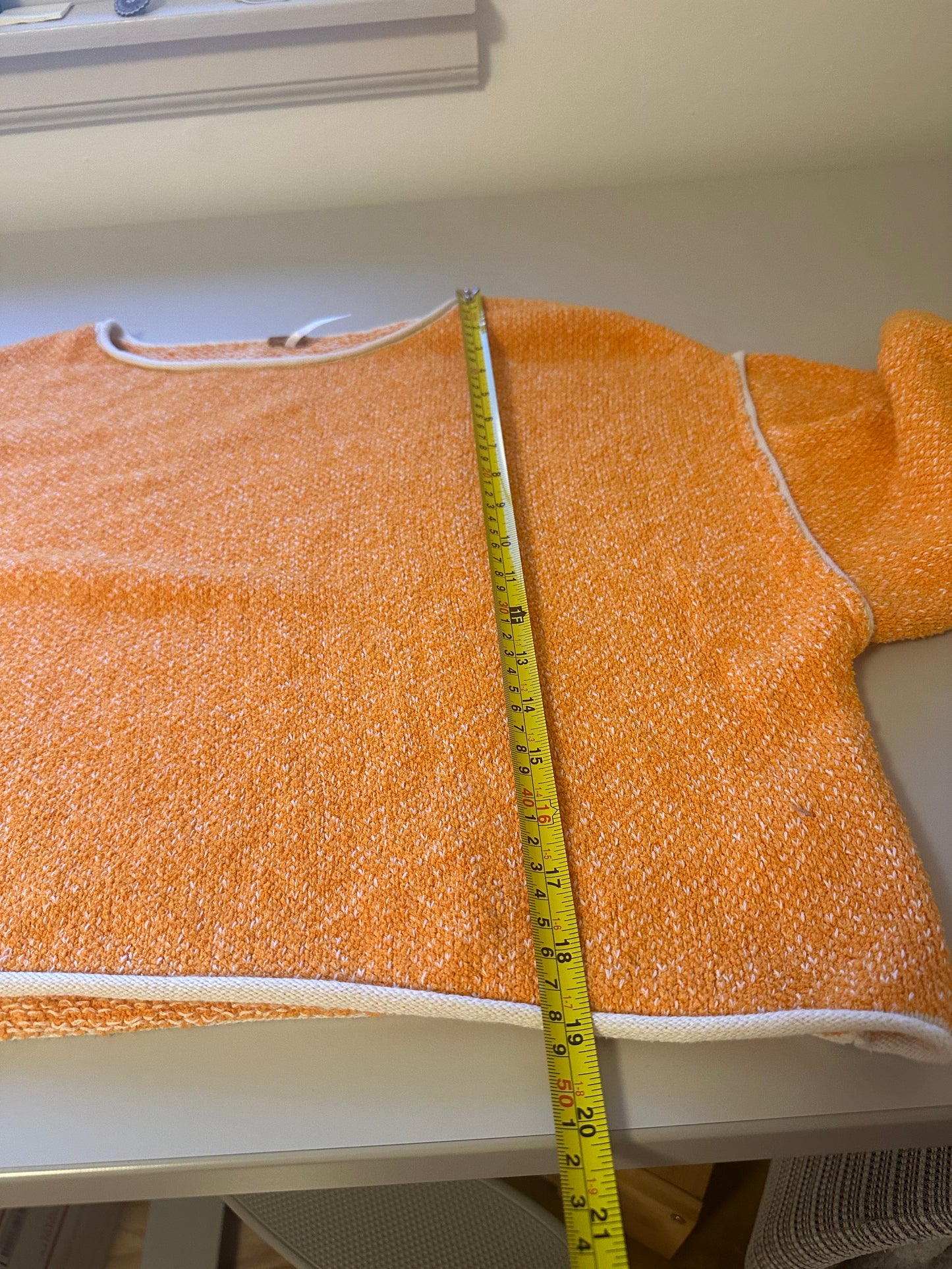 Free People Bardot Orange Oversized Sweater | Size XS