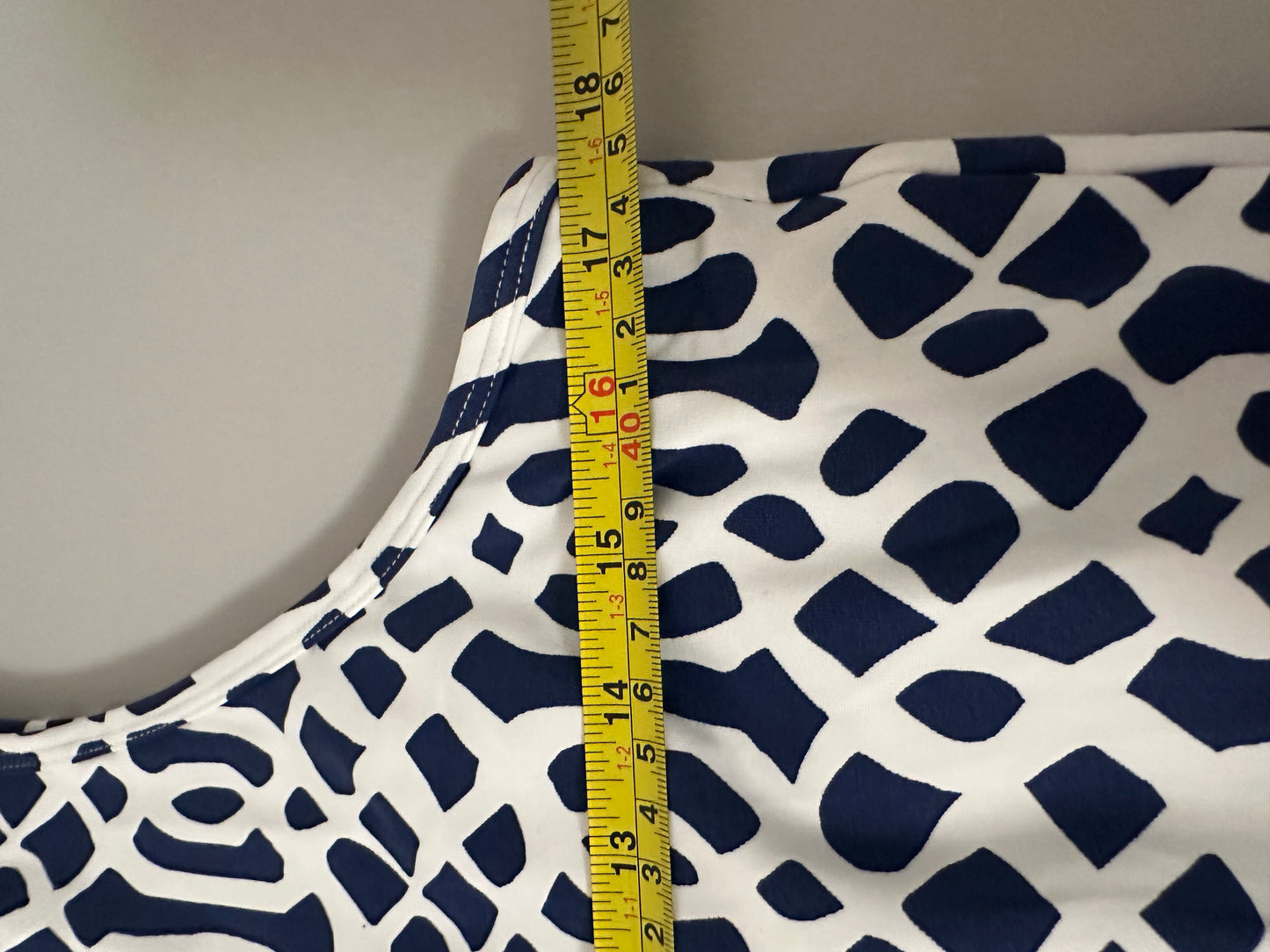 J. McLaughlin Blue and White Patterned Maxi Dress | Size Medium