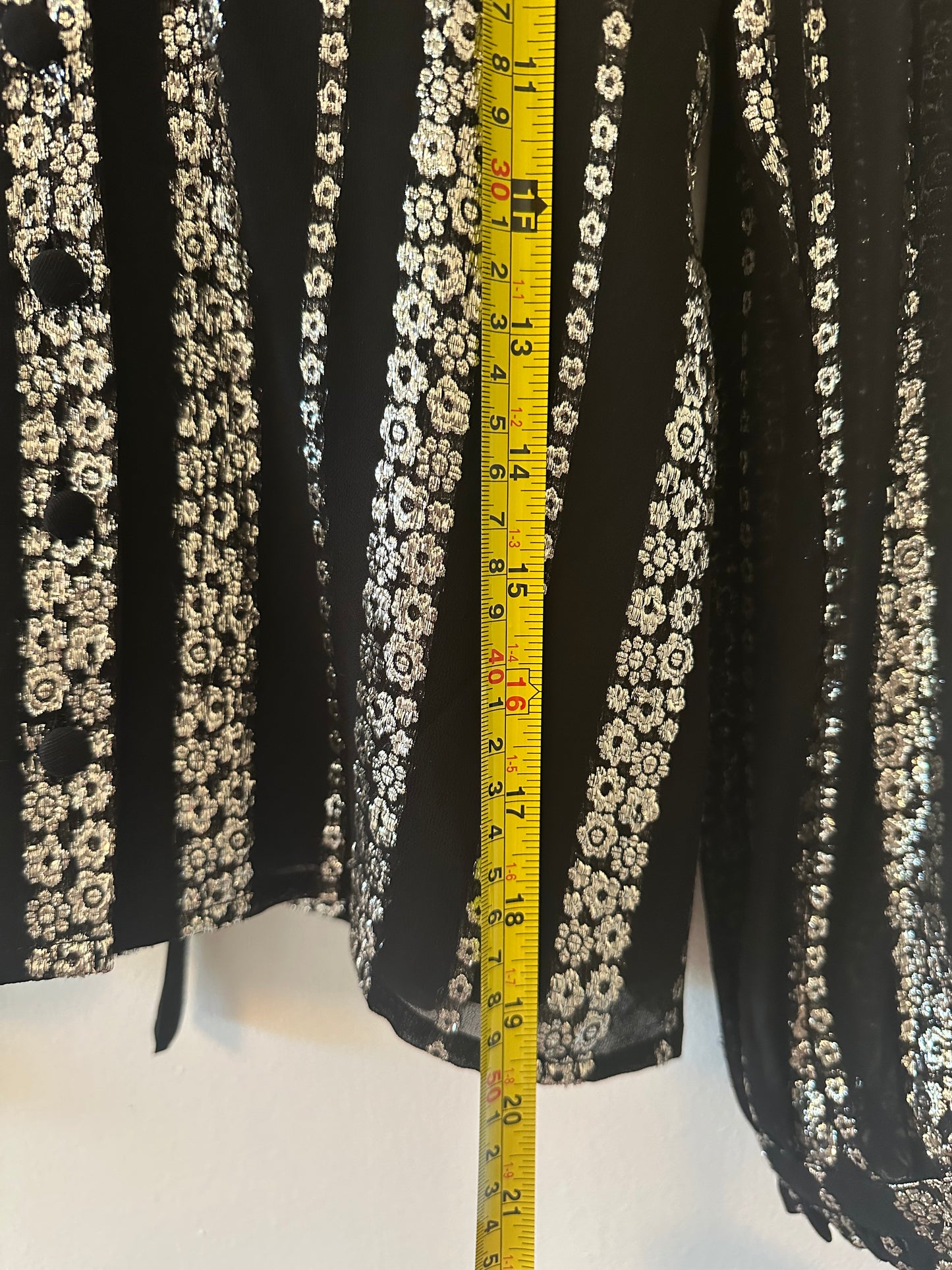 Emerson Fry Juney 2 Blouse in Viscose Black Lurex - Size Small