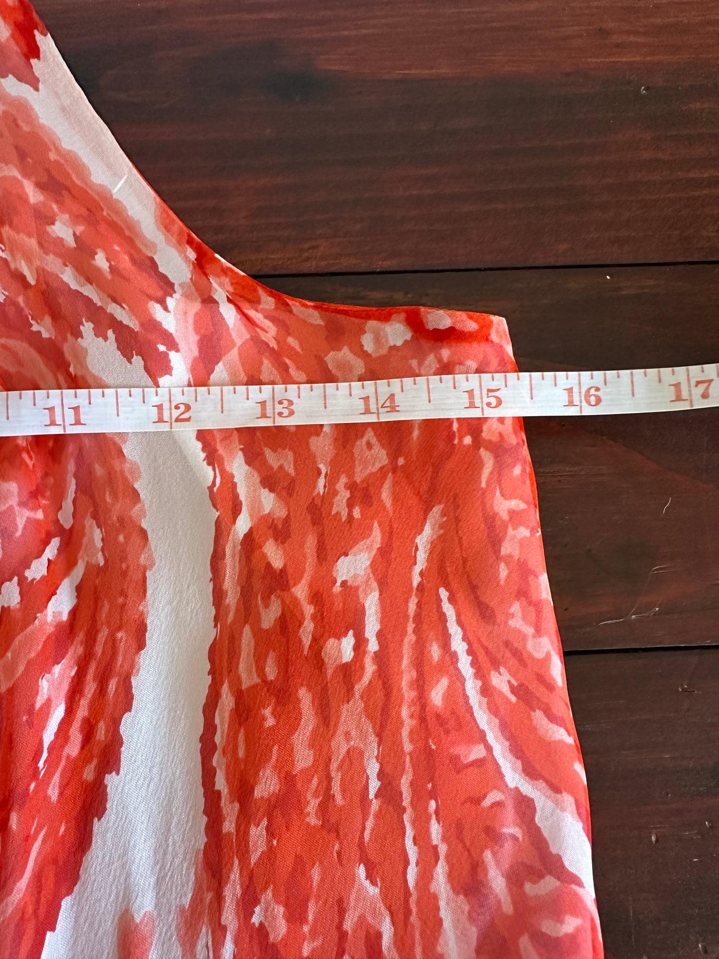 Milly Poppy Gathered Handkerchief Hem Tank Size 6