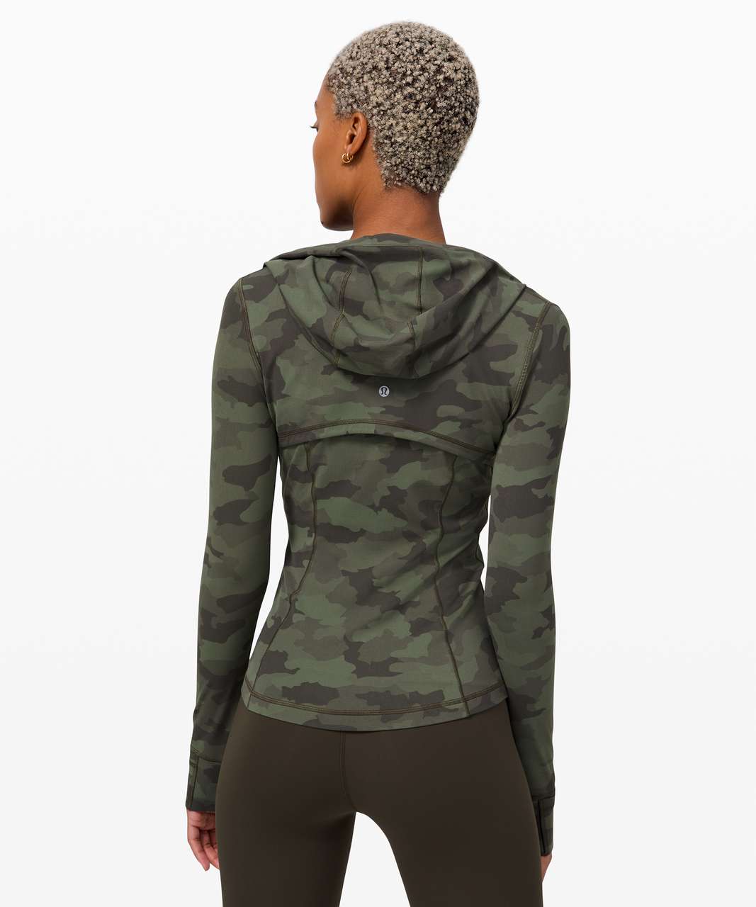 Lululemon Hooded Define Jacket *Nulu Camo Green Twill Multi - Size 8