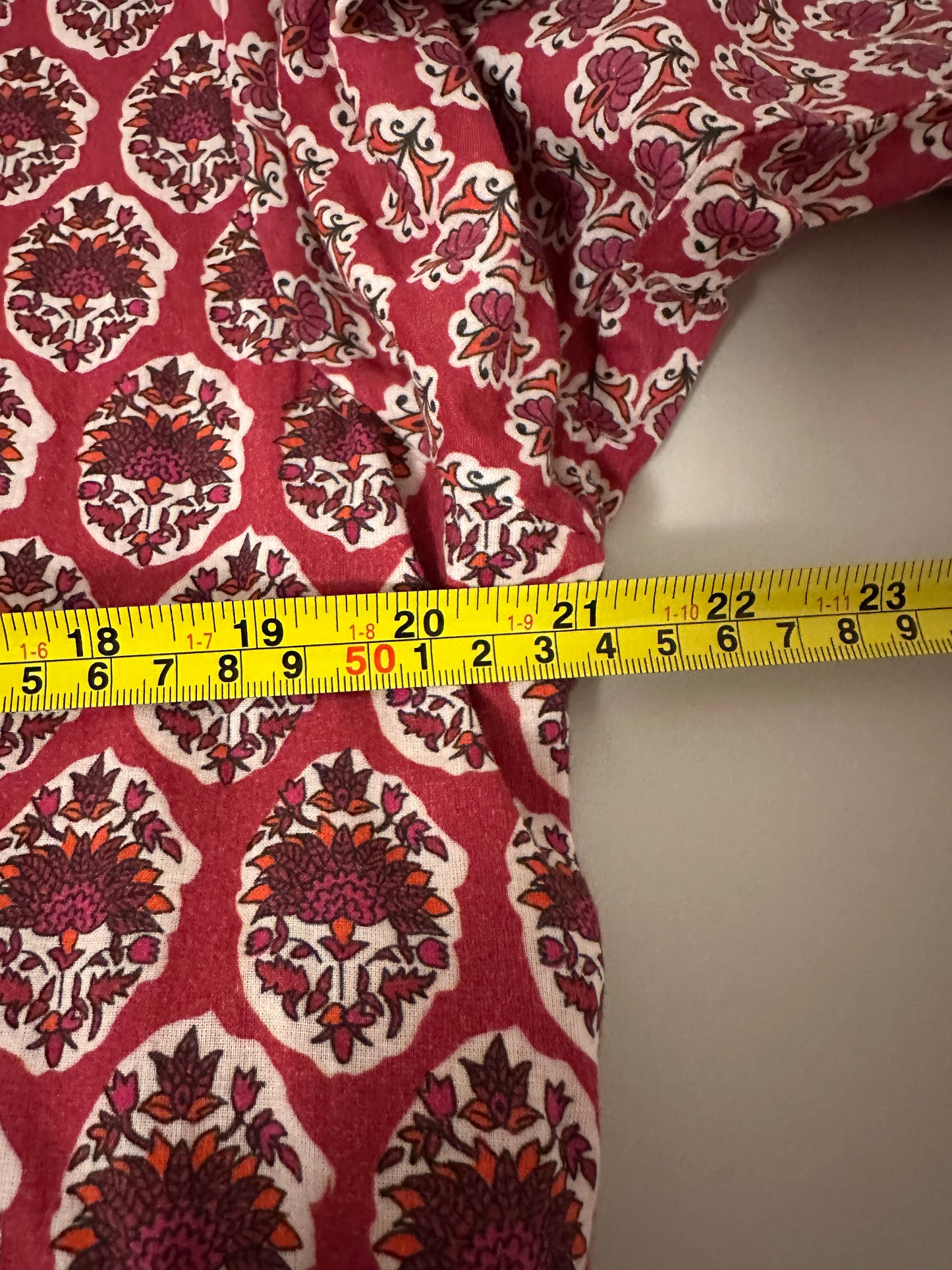 Ro’s Garden Red Long Sleeve Boho Cotton Maxi Dress | Size XL