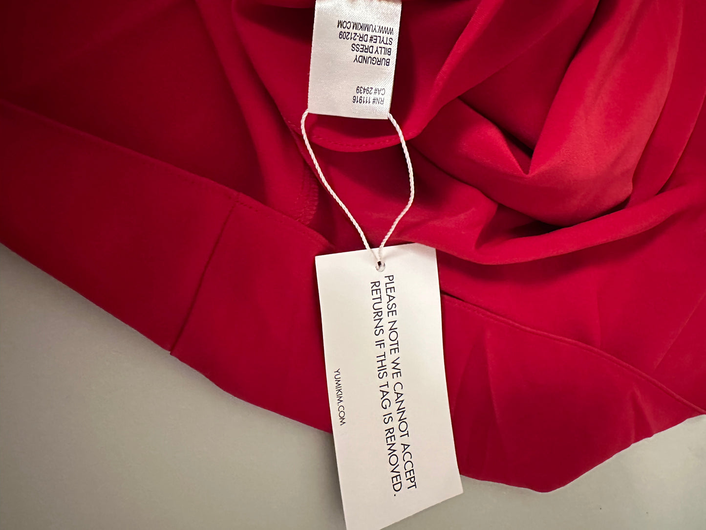 NWT Yumi Kim Billy Dress in Burgundy | Size Large