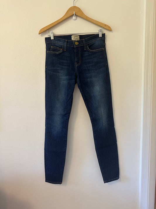 Current/Elliott - The Ankle Skinny in Cheville Dark Blue Skinny Jeans | Size 28
