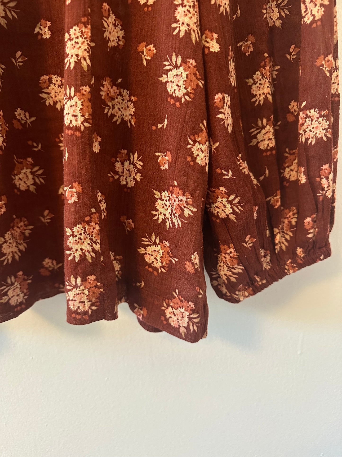 Madewell Ladder-Trim Ruffle Top in Homestead Bouquet - Size Small