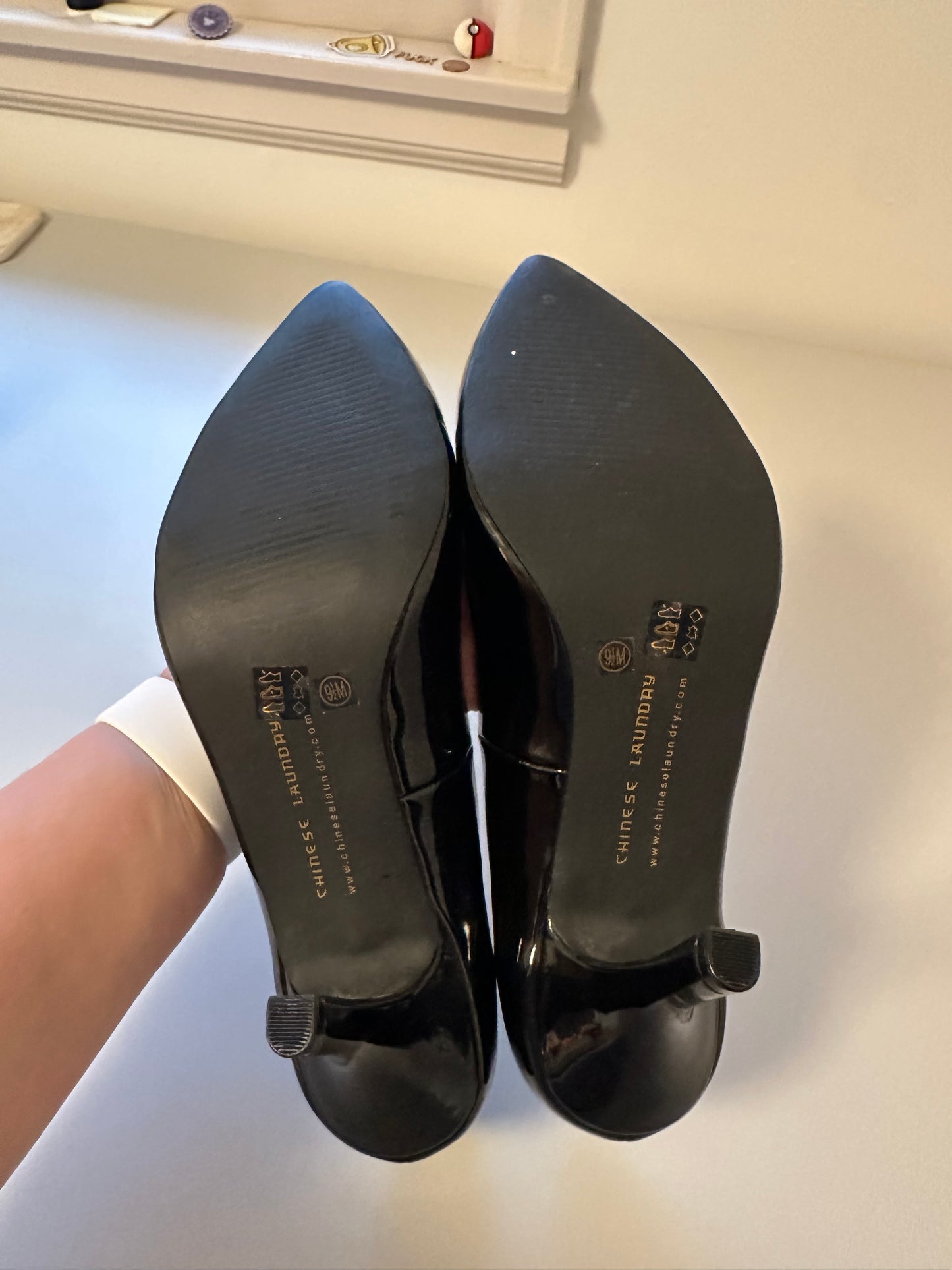 New Chinese Laundry Patent Leather Black Pump Heels | Size 9.5