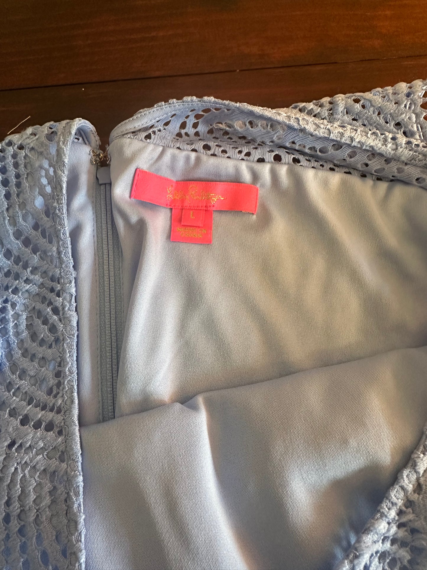 NWT Lilly Pulitzer Janine Shift Dress in Blue - Size Large