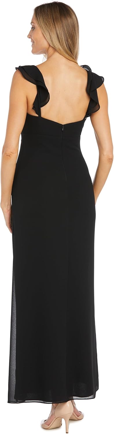 Showpo. More Than This Ruffle Strap Maxi Dress in Black - Size 6